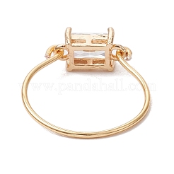 Прозрачные стеклянные кольца для пальцев&nbsp;RJEW-JR00869-01