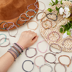 40 Stück 20 Farben verstellbare Baumwollkordel-Armbänder geflochten für Männer und Frauen&nbsp;BJEW-DC0001-26