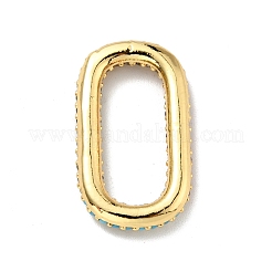 Латунное покрытие стойки микро паве кубический цирконий соединительные кольца KK-D078-03G-03