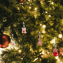 Милый медведь украшения нейлон телефон прелести ремешок&nbsp;HJEW-PH01743