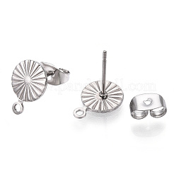 Фурнитура для сережек-гвоздиков из нержавеющей стали марки 304 STAS-E192-01P-01
