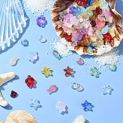 120шт 4 стиля прозрачные стеклянные бусины&nbsp;GLAA-YW0004-32