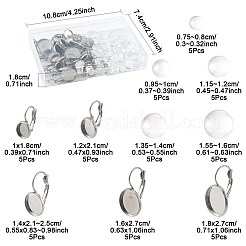 25 шт. 5 стиля сережек из нержавеющей стали 304 с застежкой-молнией STAS-FS0002-10