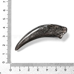 Крупные подвески из натурального обсидиана с серебристым блеском&nbsp;G-G098-10