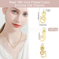 10 шт. латунные подвески с кубическим цирконием&nbsp;KK-BBC0022-58