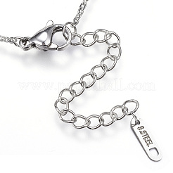 Ожерелья с подвесками из нержавеющей стали 304&nbsp;LS-NJEW-N0071-18P