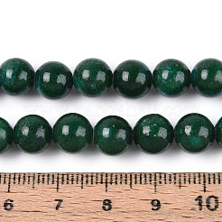 Нити круглых бусин из натурального окрашенного нефрита машан G-T139-8mm-67F