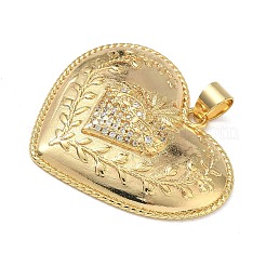 Латунные микропаве прозрачные подвески с фианитом&nbsp;KK-L257-16G