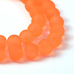 Fili di perline di vetro trasparenti per pitturare&nbsp;X-GLAA-S031-8mm-33