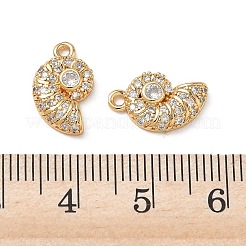 Ciondoli in ottone zirconi chiari micro pavé&nbsp;KK-P355-01C-G
