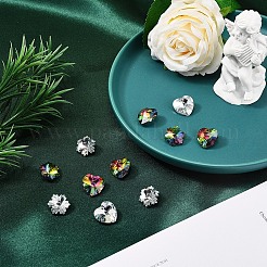 40шт 4 стиля гальванические стеклянные подвески EGLA-YW0001-12