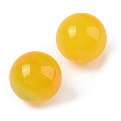 Сферические бусины из натурального желтого агата без отверстий&nbsp;G-K353-04A-28