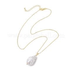 Natürliche Barockperle Keshi Perle Anhänger Halsketten&nbsp;NJEW-JN06083