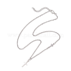 Colliers pendentifs croix en acier inoxydable 304&nbsp;NJEW-JN05200-02