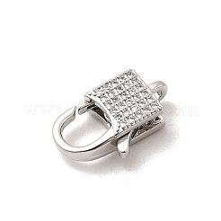 Messing Micro Pave klare Zirkonia Hummerkrallenverschlüsse&nbsp;KK-A266-24C-P