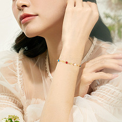 1 м разноцветных эмалевых цепочек из бусин в форме сердца ручной работы CHC-TA0001-12