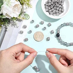 60 pièce de perles européennes en acier inoxydable 303&nbsp;STAS-PA0001-10