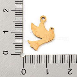 金メッキ304ステンレススチールペンダント  レーザー切断  ピジョン  12x13x1mm  穴：1.2mm&nbsp;STAS-L271-01G-03