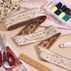 10 ярд полиэфирные ленты с вышивкой в этническом стиле OCOR-WH0082-78A