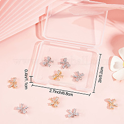 12 шт. подвески из латуни с микропаве из кубического циркония в 2 цветах ZIRC-BBC0001-30