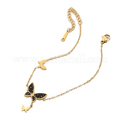 Комплекты из ожерелий с подвесками в виде бабочки из нержавеющей стали 304 FS-WGC1C4E-01