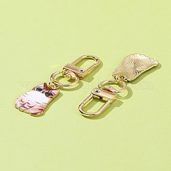 Украшения с подвеской из эмали из сплава кошки&nbsp;HJEW-FZ00012