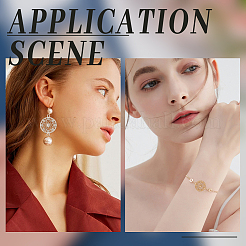 100 шт. 2-цветные долговечные латунные подвески-соединители с покрытием&nbsp;KK-BC0012-99