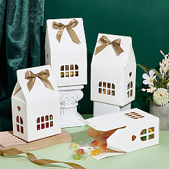 Подарочные коробки из бумаги в форме домика&nbsp;CON-WH0001-43B-01