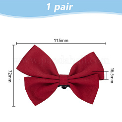 Décorations de chaussures en polyester avec nœud papillon&nbsp;FIND-WH0423-93C