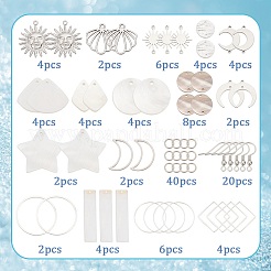 Набор для самостоятельного изготовления подвесных сережек из натуральных ракушек и сплава DIY-SC0025-81