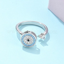 Вращающееся открытое кольцо с фианитом RJEW-Q776-02P-01