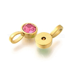 Pendentifs en acier inoxydable 304 avec micro-pavé de strass et placage ionique (IP)&nbsp;STAS-K263-75A-G