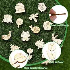 100 pièces de morceaux de bois non teints&nbsp;WOOD-CJC0006-026-1