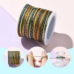 3 рулон 3-цветного сегментно окрашенного круглого нейлонового шнура с китайским узлом WCOR-SC0001-01