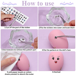 18 лист 18 стиля узор глаз керамика глина вода переводная бумага STIC-CP0001-18