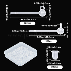 200 шт. фурнитура для сережек-гвоздиков из смолы FIND-SP0003-63