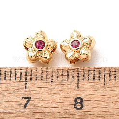 Perles d'espacement pavées en laiton et zircone cubique&nbsp;KK-F942-26G-03