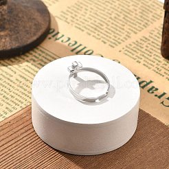 女性用304ステンレススチール調節可能リング  ステンレス鋼色  クロス  内径：18mm  クロス：9x7mm&nbsp;RJEW-F169-01P-03