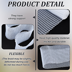 Пластиковая плиссированная отделочная ткань с рюшами для украшения сумки для платья DIY-WH0568-54D