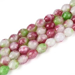 Природные окрашенные белого нефрита нитей бисера&nbsp;G-T142-89E