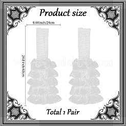 Рукава из полиэстера с оборками и многослойной пэчворк-стеганой отделкой AJEW-WH20042-75D
