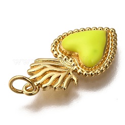 Подвески из латуни золотистого цвета с эмалью&nbsp;KK-K750-01G-A