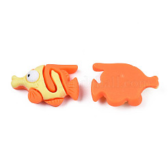 オペーク樹脂カボション  魚  シャンパンイエロー  15x23.5x7mm&nbsp;CRES-S308-083