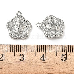 Рождественские подвески из латуни с микропаве из прозрачных кубических цирконий KK-A280-03E-P