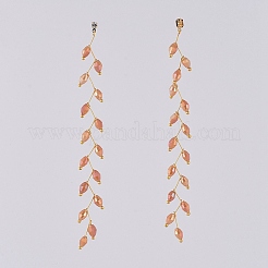 Серьги-гвоздики из стекла с галькой&nbsp;EJEW-JE03820-03