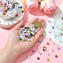 1400шт 7 стиля непрозрачные и прозрачные акриловые бусины&nbsp;MACR-YW0003-34