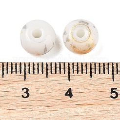 Perles en verre opaque peintes par pulvérisation&nbsp;GLAA-G118-01K