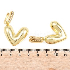 Orecchini pendenti a cerchio in ottone con micro pavé di zirconi cubici trasparenti&nbsp;EJEW-G471-30A-G
