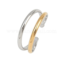 Регулируемые открытые манжеты из нержавеющей стали 304 для женщин RJEW-K301-05GP