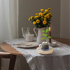 3 шт. деревянная круглая подставка под дисплей для ванной комнаты AJEW-FH0006-62